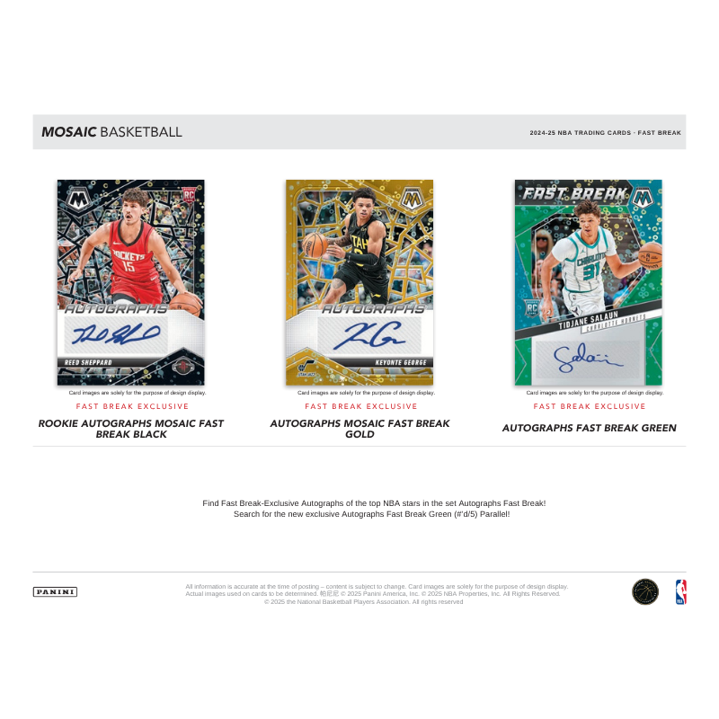 2024/25 Panini Mosaic Basketball Fast Break 20 Box Case