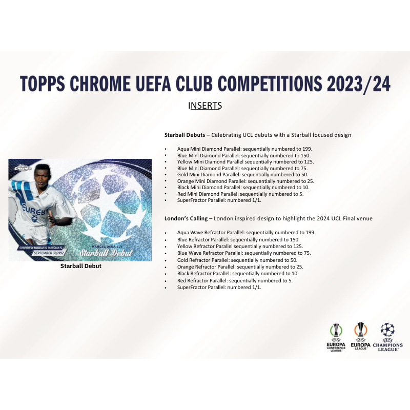 2023/24 Topps UEFA Club Competitions Chrome Soccer Jumbo Box