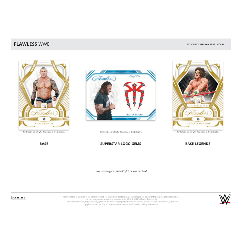 2024 Panini Flawless WWE Hobby 2 Box Case