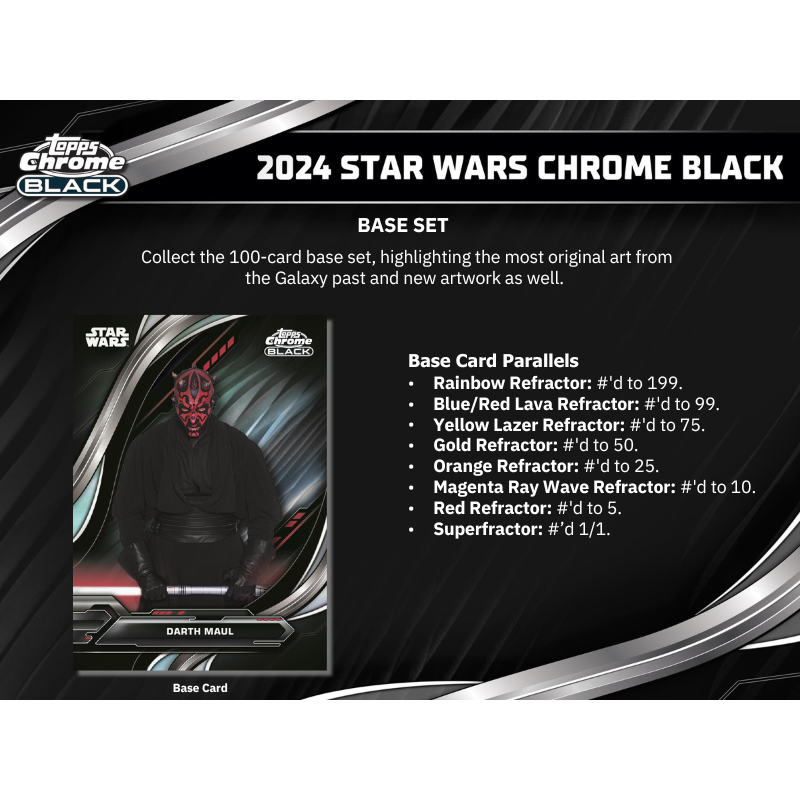 2024 Topps Star Wars Chrome Black Hobby Box